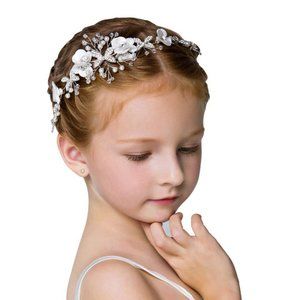 Elegant Headband Wedding Floral Hairbands Accessories White